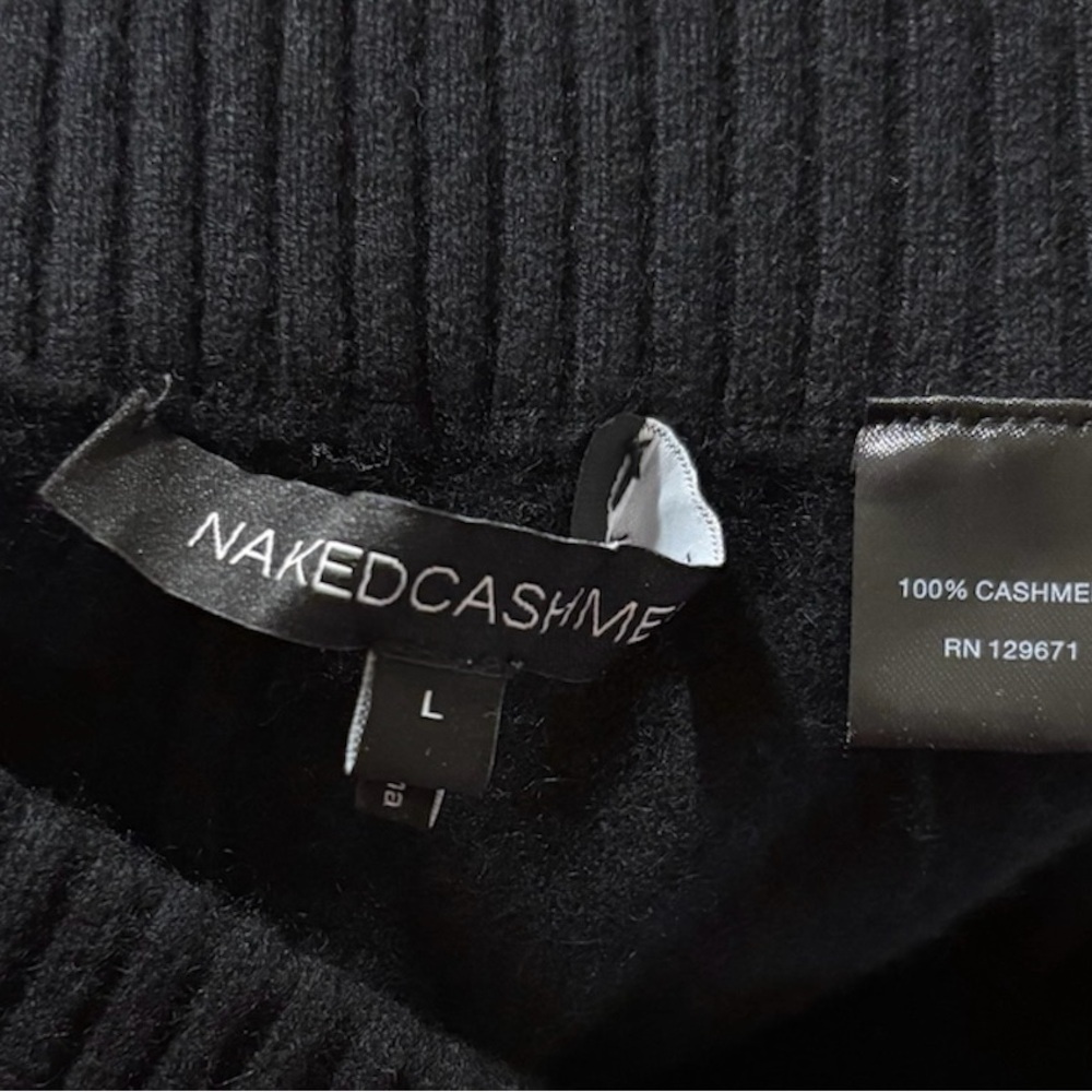 NakedCashmere Kevin Black Cashmere Jogger size Large - Picture 5 of 10
